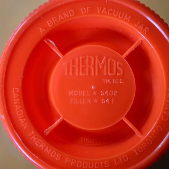 Vintage Orange  XL Thermos - Picture 6 of 7